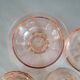 Ensemble 2 tasses + sucrier en verre rose