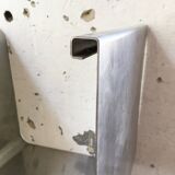 "Zig-zag" satin stainless steel shelf by Joelle Ferlande and François Monnet