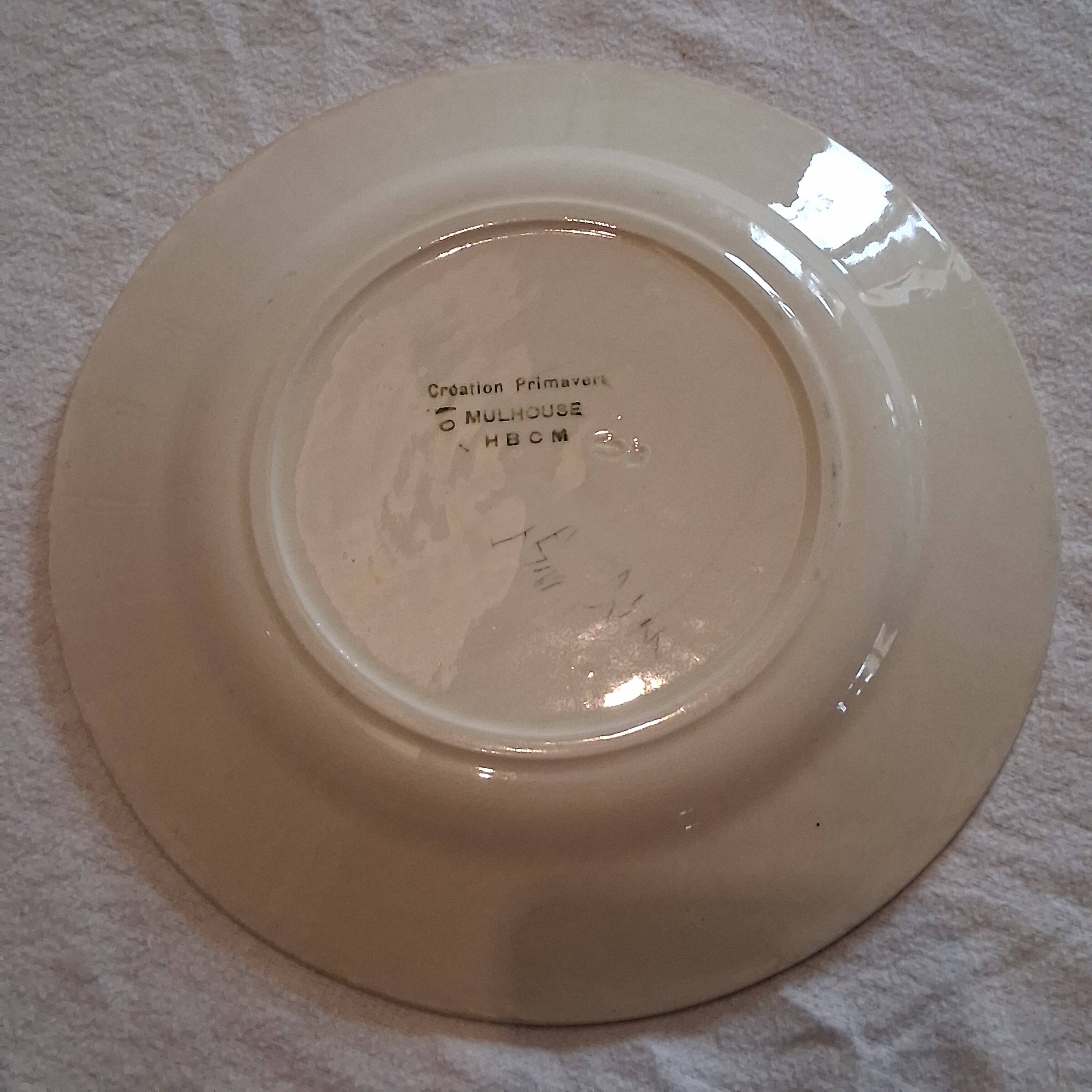 HBCM porcelain plate "Mulhouse" in very good condition.