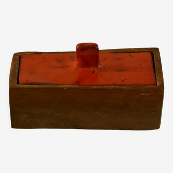 Boîte en bois et céramique