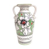 Ceramic vase floral decoration
