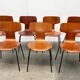 Mid-Century stackable chairs model 3103 Hammer by Arne Jacobsen for Fritz Hansen, Denmark, 1960s, set of 7.