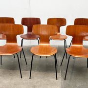 Mid-Century stackable chairs model 3103 Hammer by Arne Jacobsen for Fritz Hansen, Denmark, 1960s, set of 7.