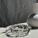 Classic geometric style glass ashtray