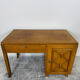 Vintage 1950s honey oak desk - tapered legs - unique piece