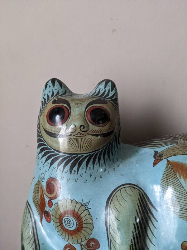 Chat en céramique artisanale Mexique