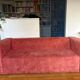 3-seater canapé AGAR Panac Edition in blush velvet