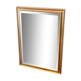 Beveled mirror with gold borders