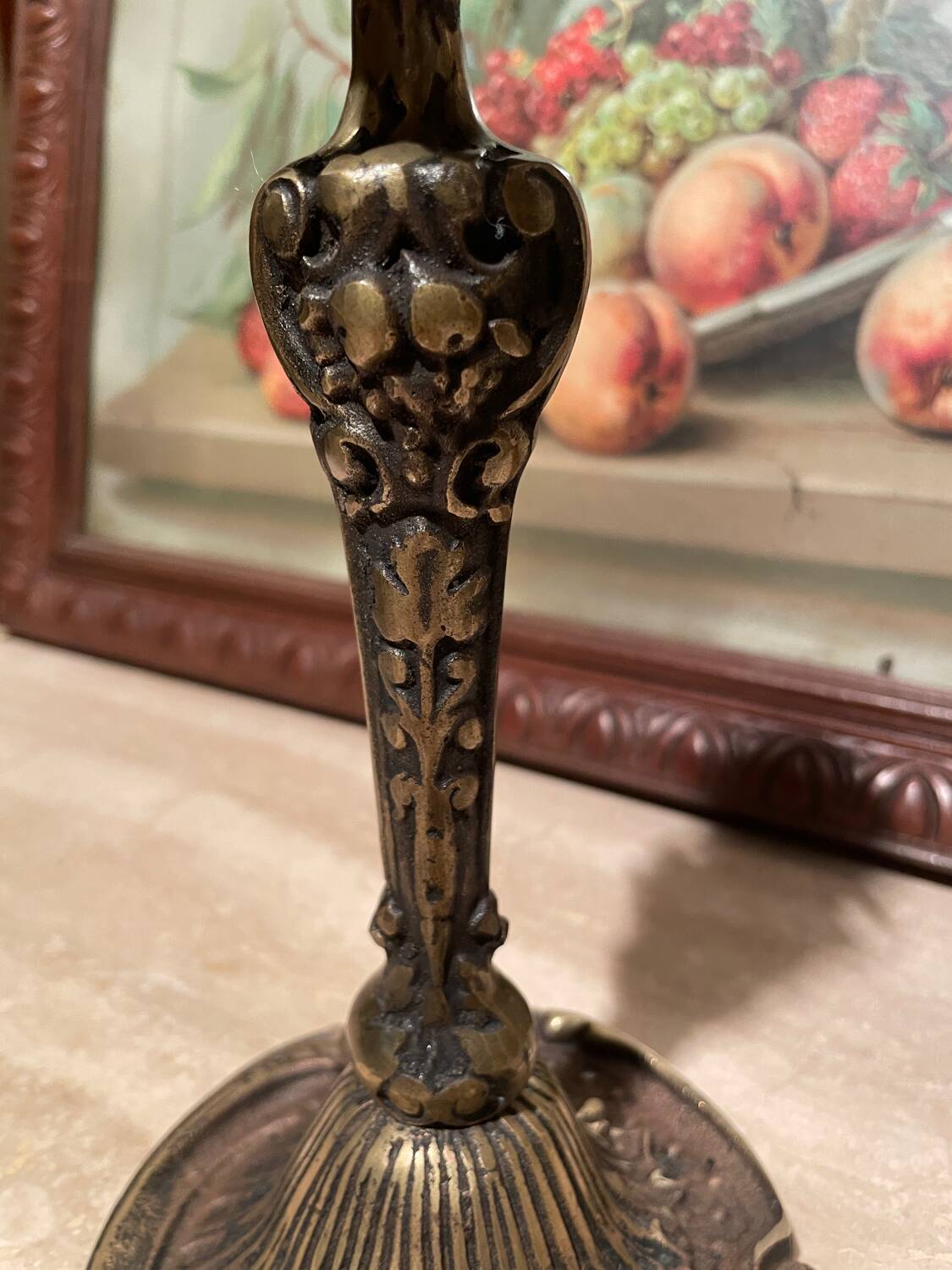 Bougeoir en bronze art déco