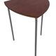 Vintage set of 3 wooden and metal side tables from the 1980s