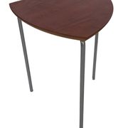 Vintage set of 3 wooden and metal side tables from the 1980s