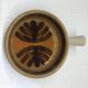 Set of 3 ceramic caquelon dishes from Pornic, Palmyre decor