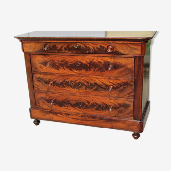 Louis Philippe chest of drawers in mahogany, late XIXth
