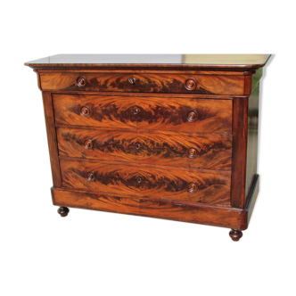 Louis Philippe chest of drawers in mahogany, late XIXth