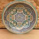 Ancien Plat Service Couscous Faïence Polychrome Maroc XIXÈME #B085