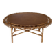 Vintage sun rattan oval coffee table