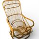 Vintage, large rattan armchair from the 1970s.