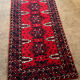 Vintage wool carpet woven 185x90 from the 60s-70s