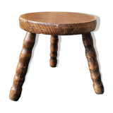 Turned wooden stool
