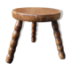 Tabouret en bois tourné