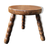 Tabouret en bois tourné