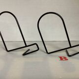 Pair of black metal bookends B