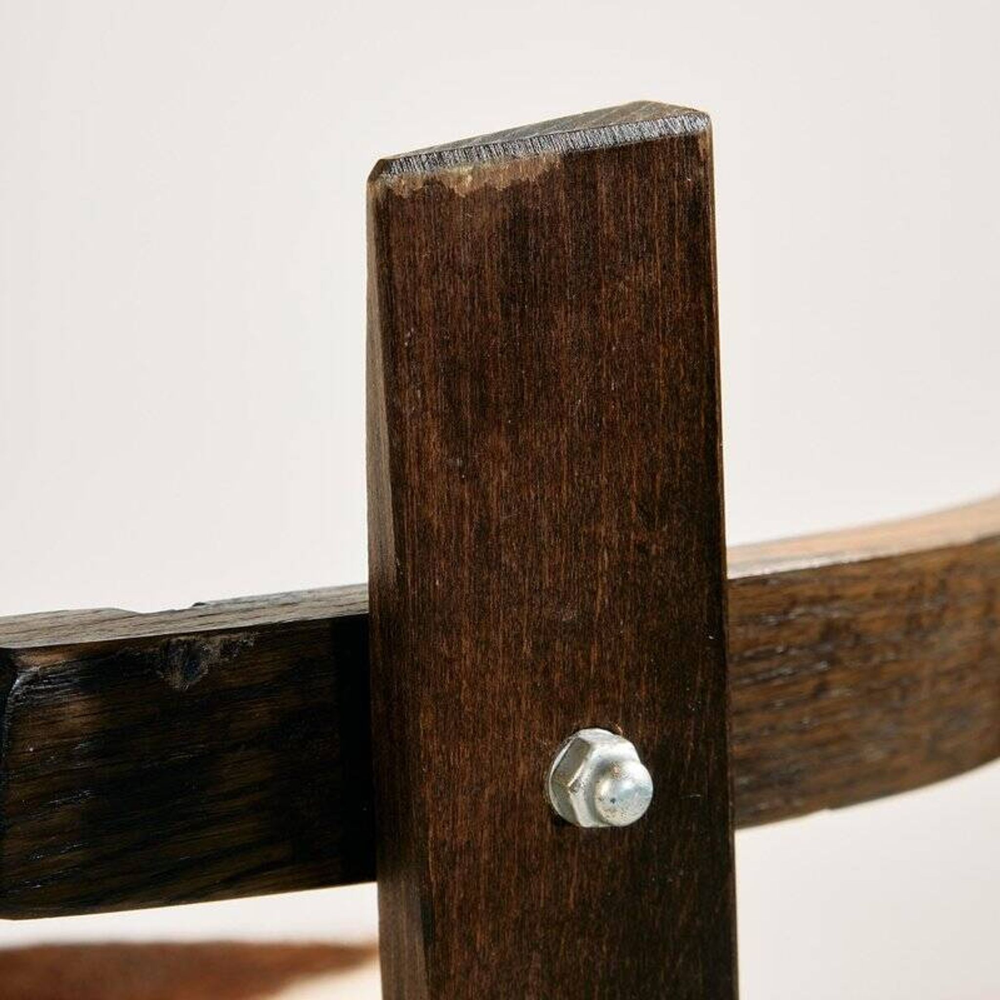 Tabouret de bar en hêtre vintage, années 1970