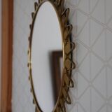 Miroir soleil laiton 1960