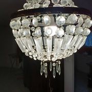 Crystal and Brass Hot Air Balloon Tassel Chandelier