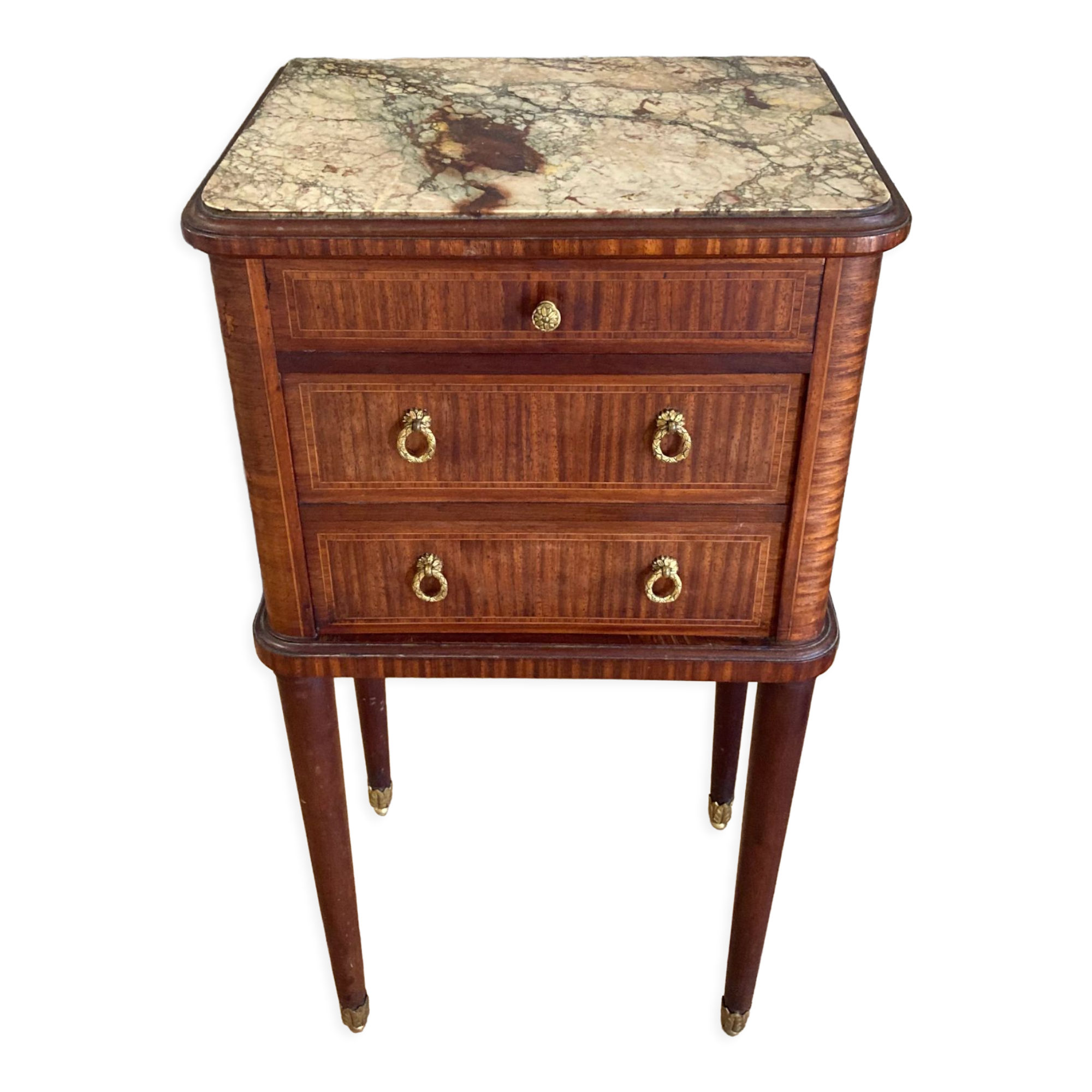 Bedside table Louis XVI marquetry