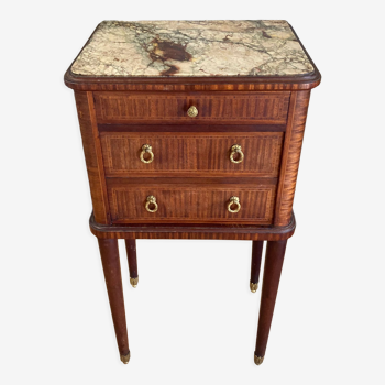 Bedside table Louis XVI marquetry