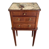 Sellette ou table de chevet Louis XVI marqueterie