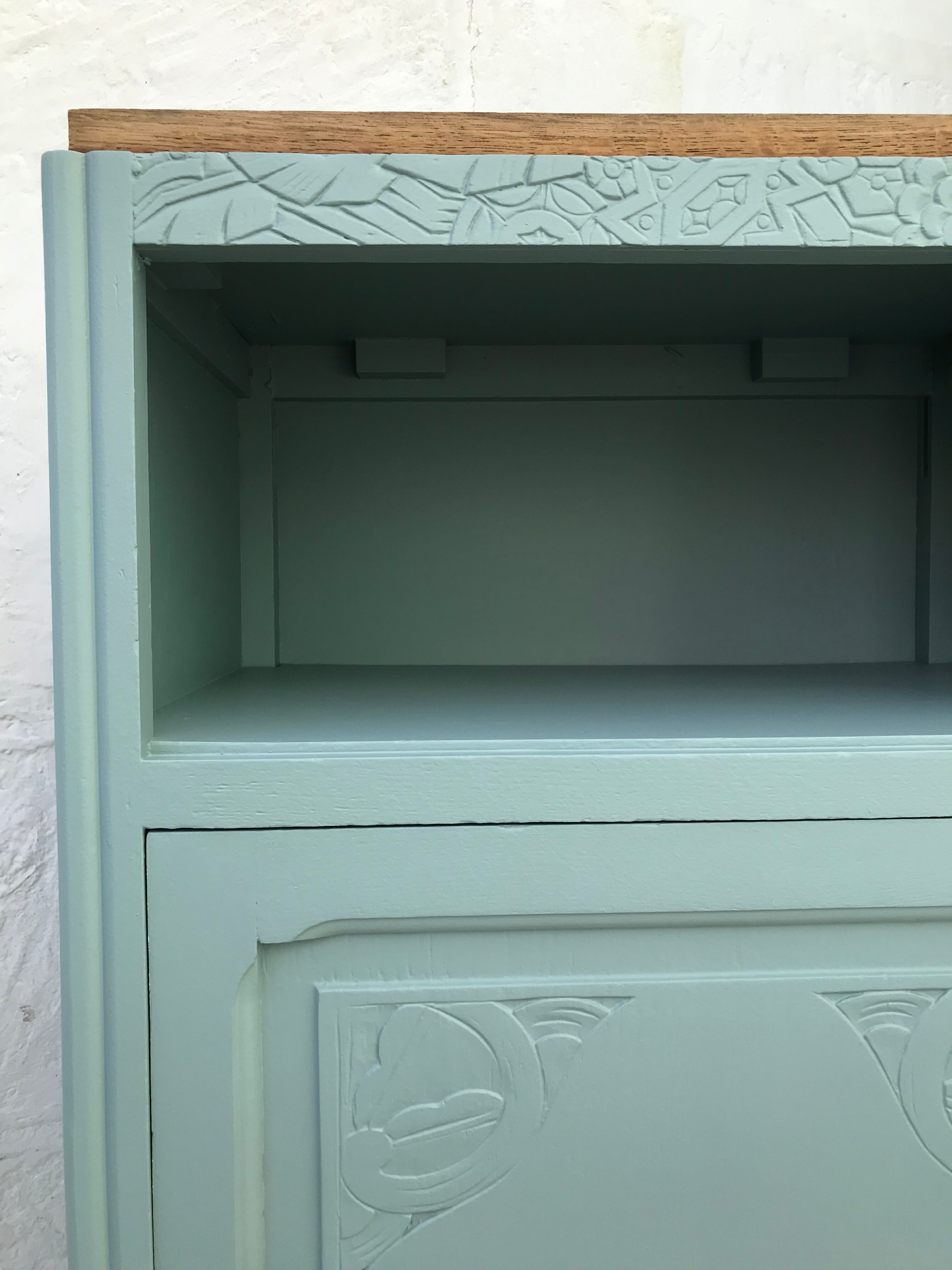 Art Deco sideboard 1 door Almond Green from Ressources