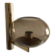 Smoked glass and gold metal wall light, design by Gaetano Sciolari.