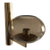 Smoked glass and gold metal wall light, design by Gaetano Sciolari.