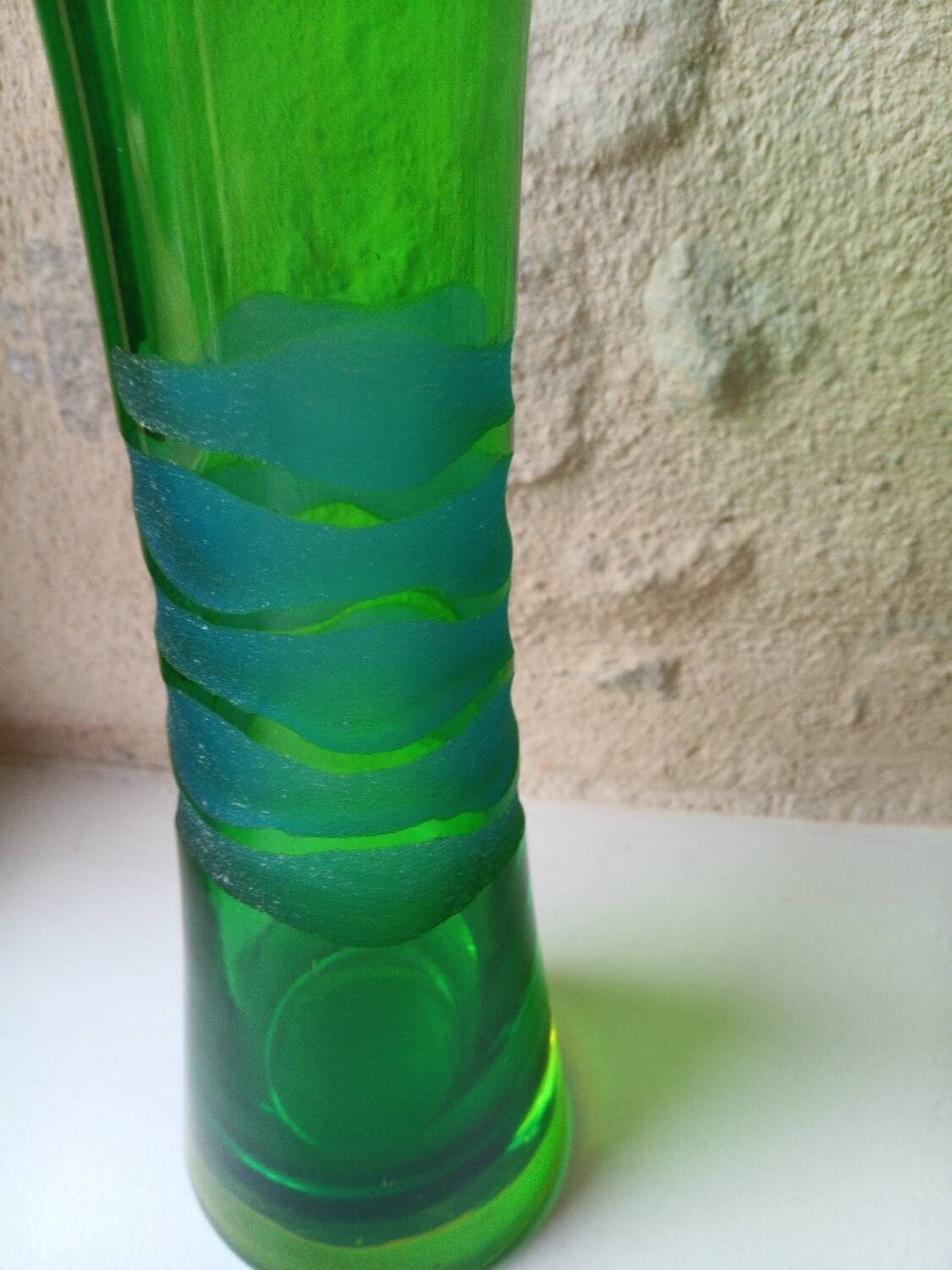 Green Murano vase