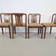 Vintage Brutalist Dining Room Chairs, 1970s, Set of 4