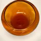Large amber bubble glass bowl signed Biot – Vintage