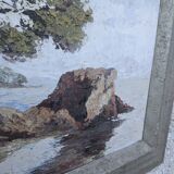 Oil on canvas, coastal landscape