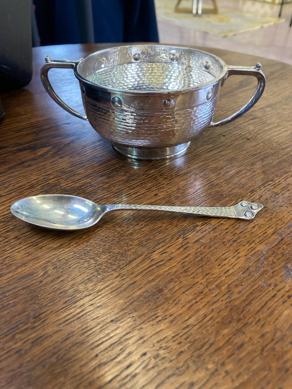 Argent Sucrier et Cuillère