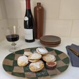 Oval stoneware dish