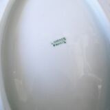 Lot 2 old porcelain raviers limoges decor petites roses on a white background