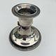 Set of 4 silver metal candle holders with gold bow - classic chic style