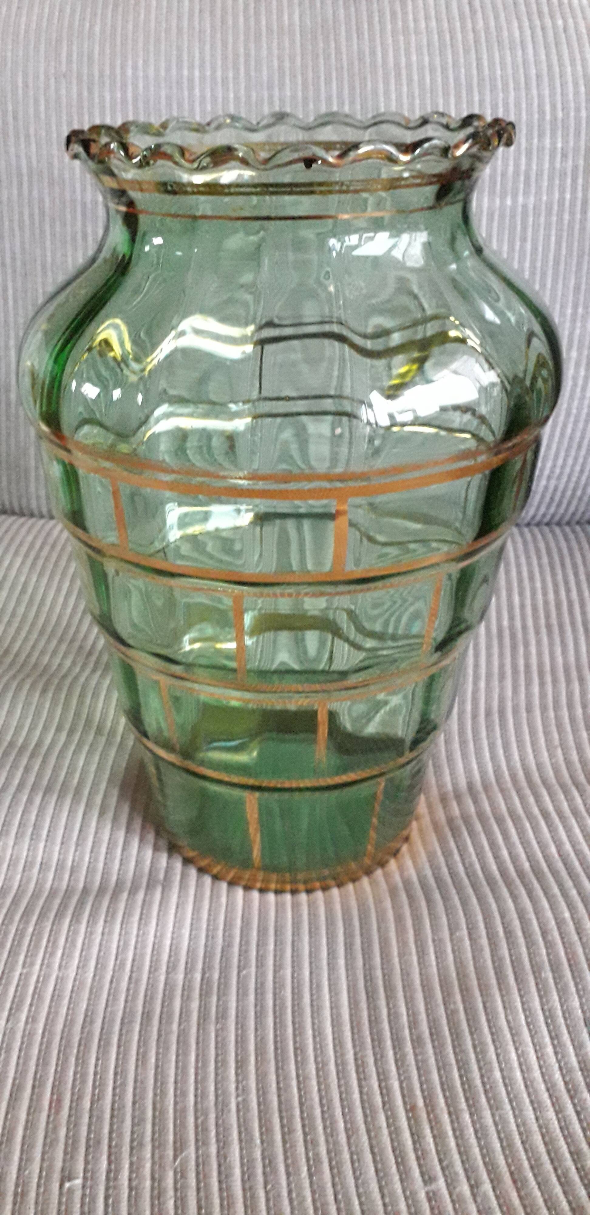 Large vintage glass vase