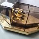 Set of 2 Glash-tte Limburg 1980s glass appliques