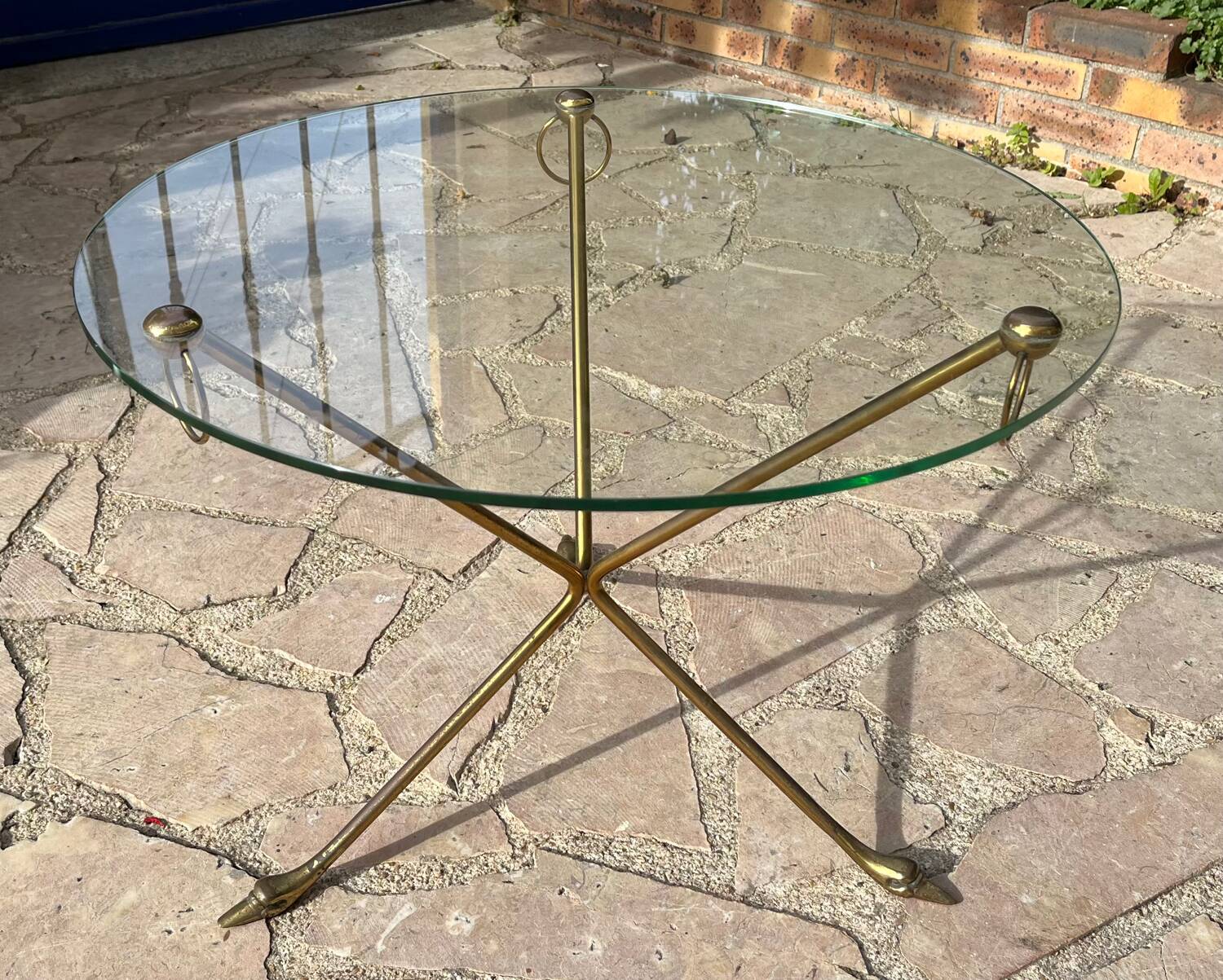 Maison style brass coffee table Jansen France