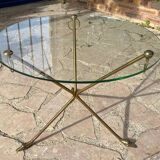 Table basse en laiton style  Maison Jansen France