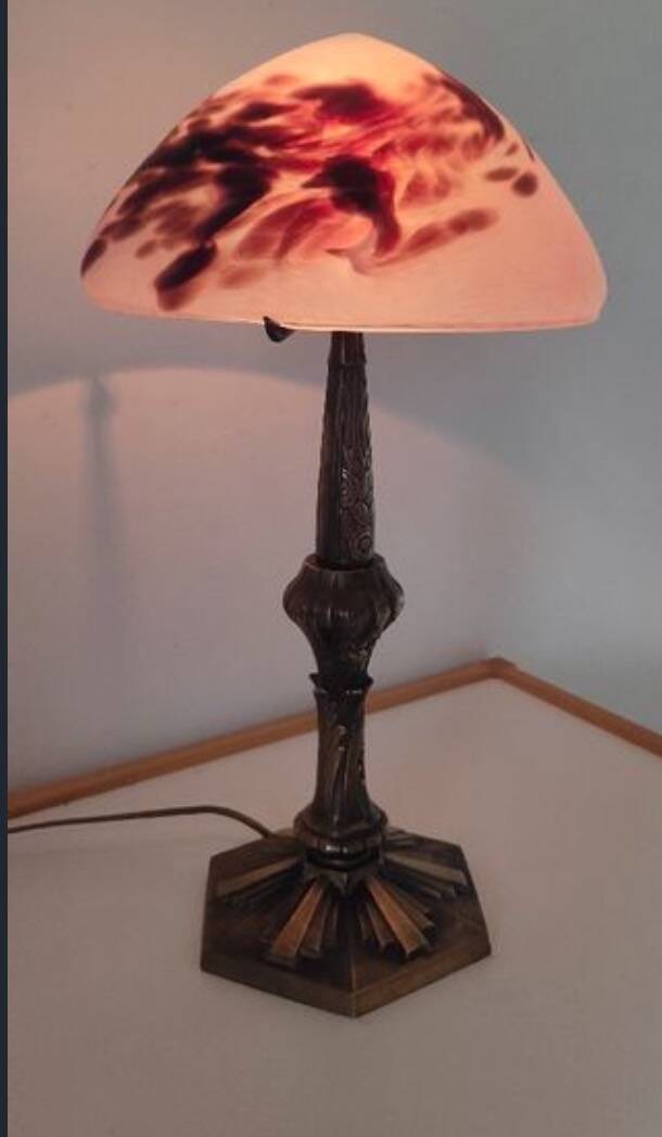 Art Nouveau lamp 1950 signed Paris Stars