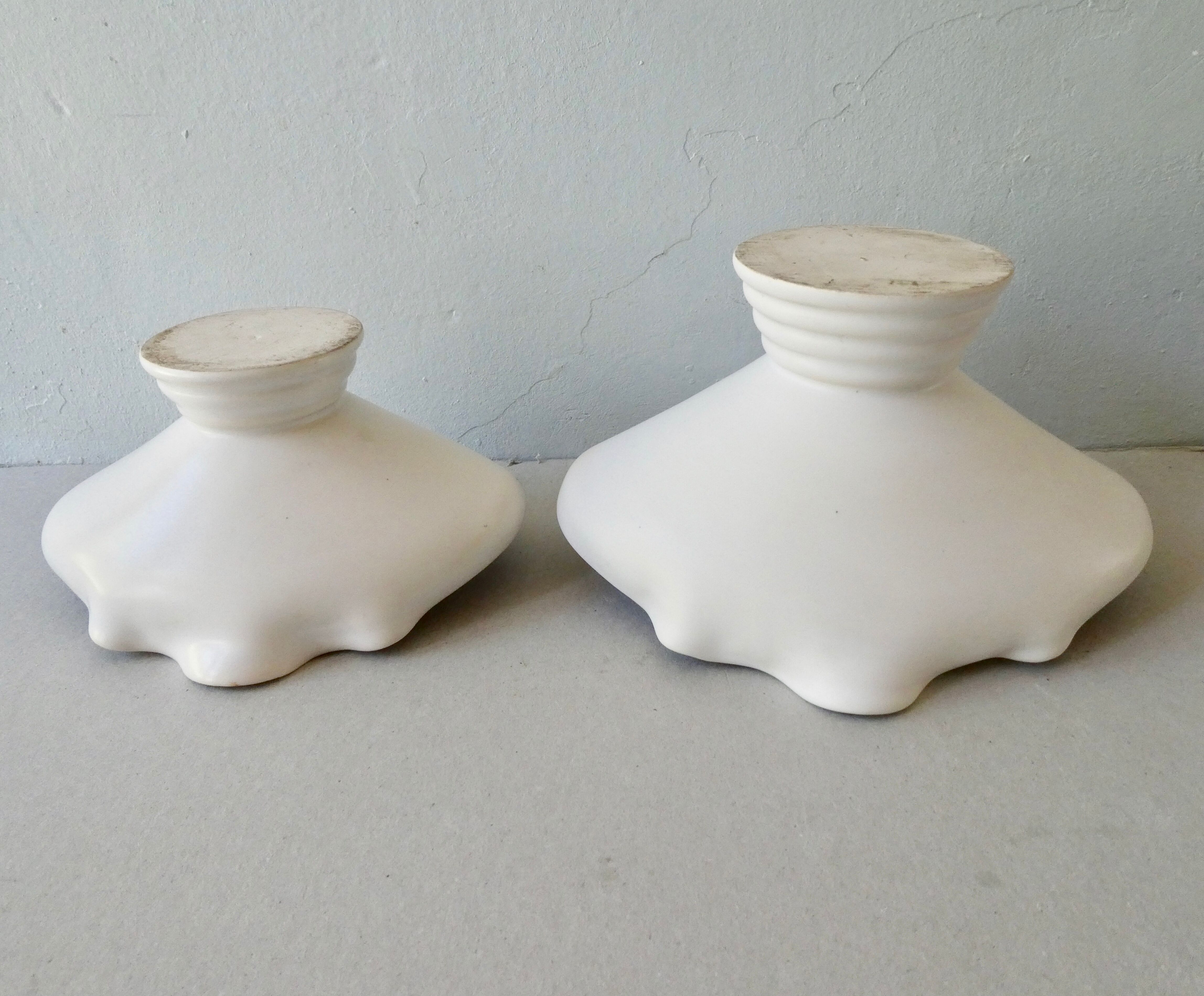 Pair of two-tone ceramic cups, 1950s
