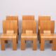 6 Gijs Bakker Strip Chairs for castelyn 1970s